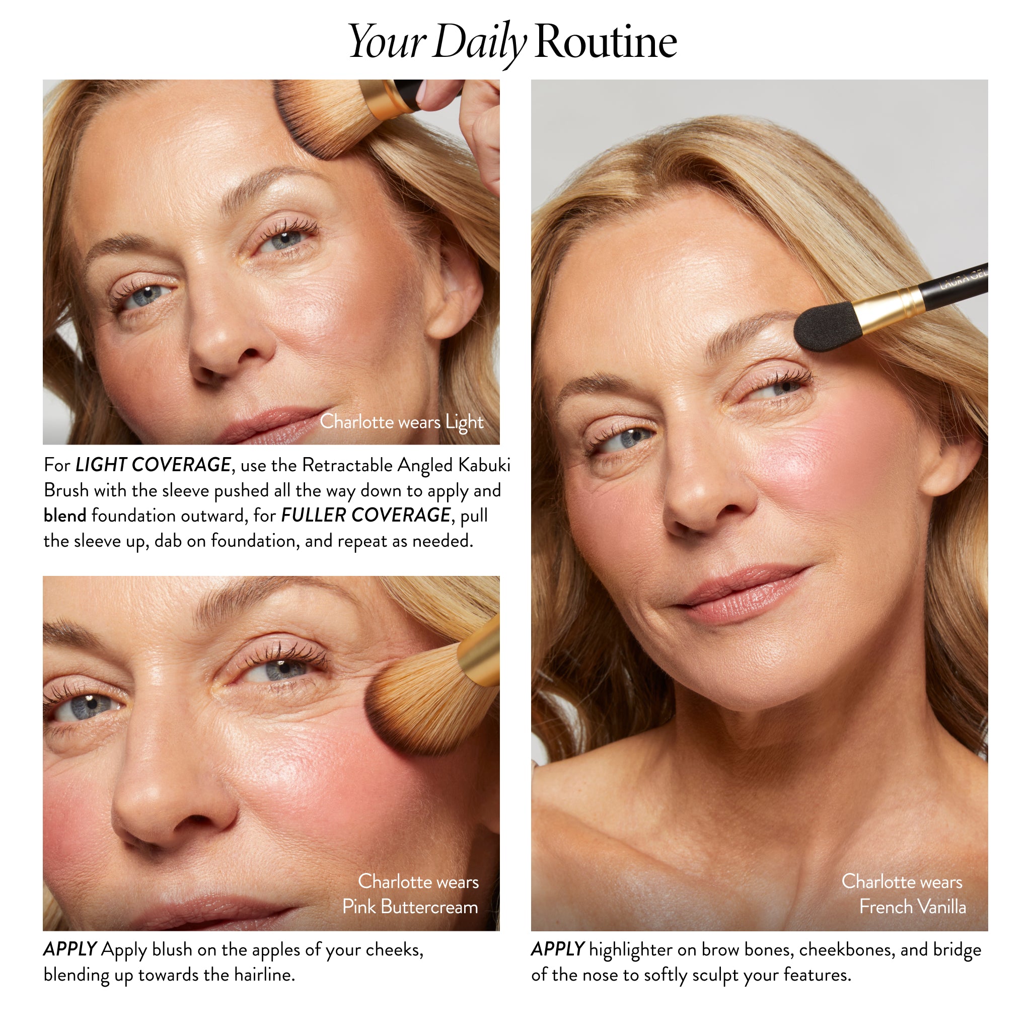 Laurageller Daily Routine: Natural Finish Full Face Kit (4 PC) - Image 7