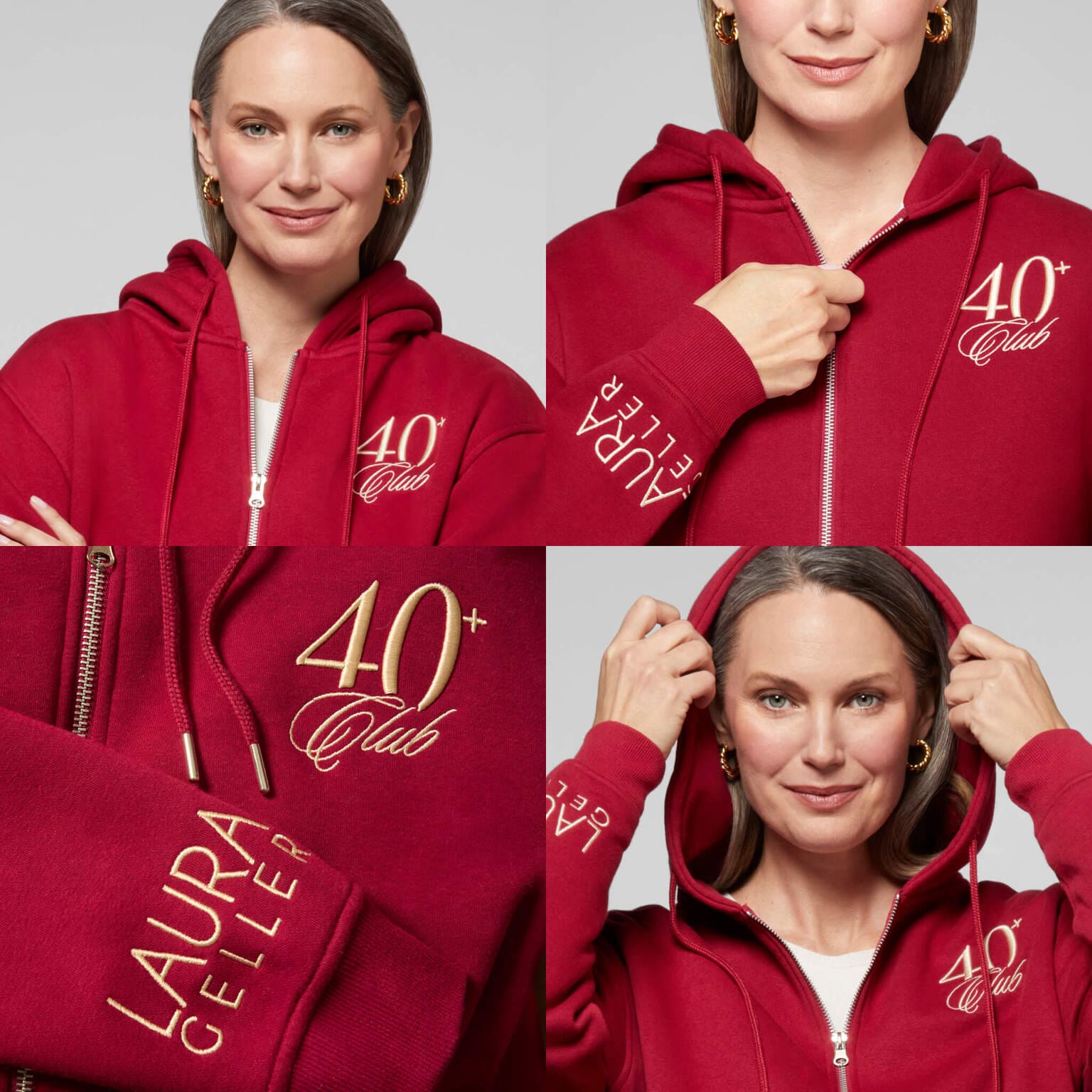 Laurageller The 40+ Club Zip-Up Sweatshirt - Image 5