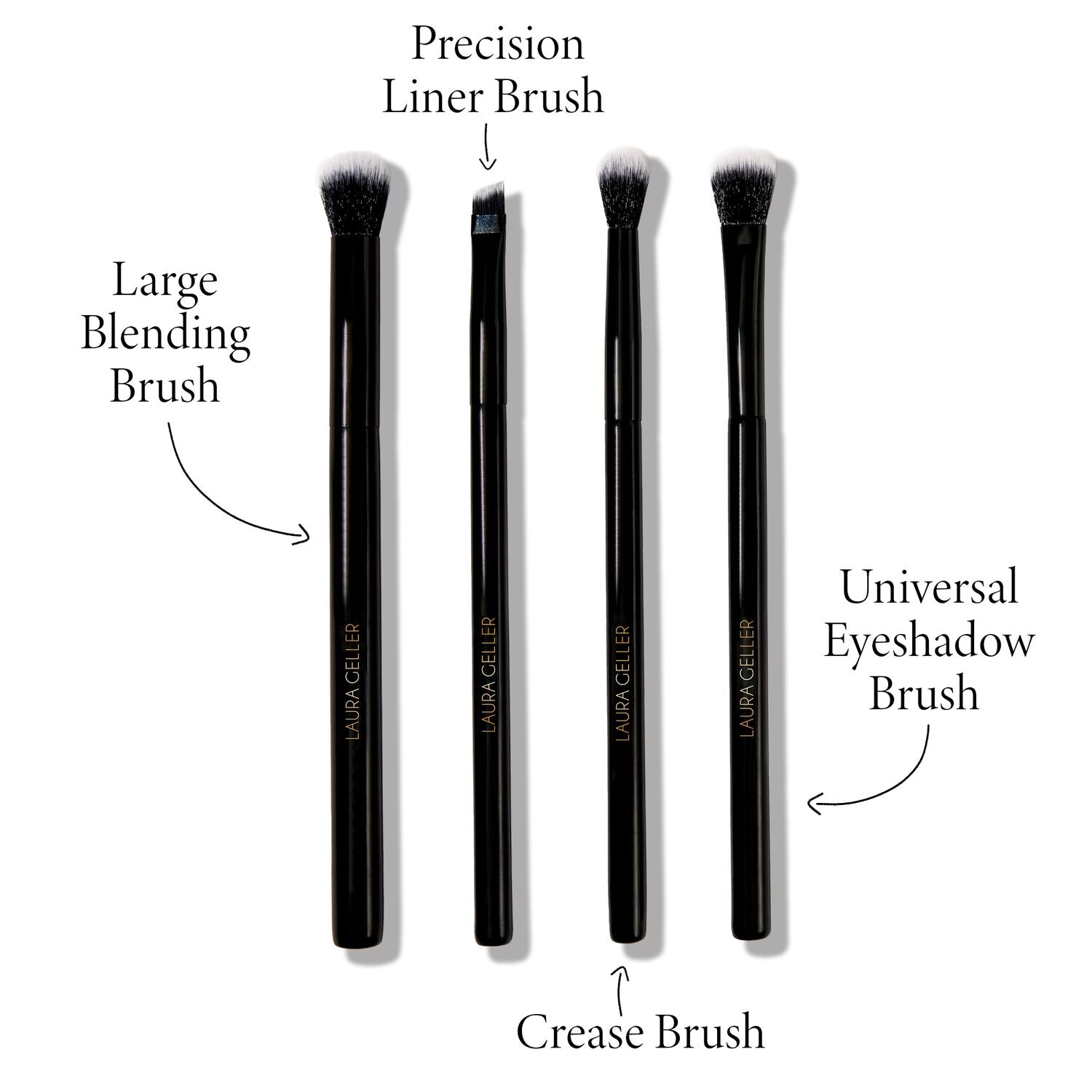 Laurageller Shadow Skills 4PC Eye Brush Set - Image 3