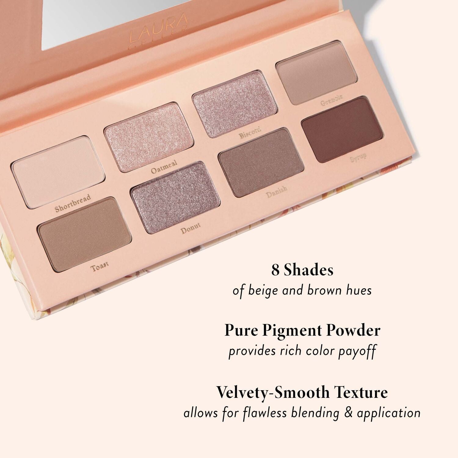 Laurageller Blend Away Beige & Brown 8 Multi-Finish Eyeshadows - Image 3